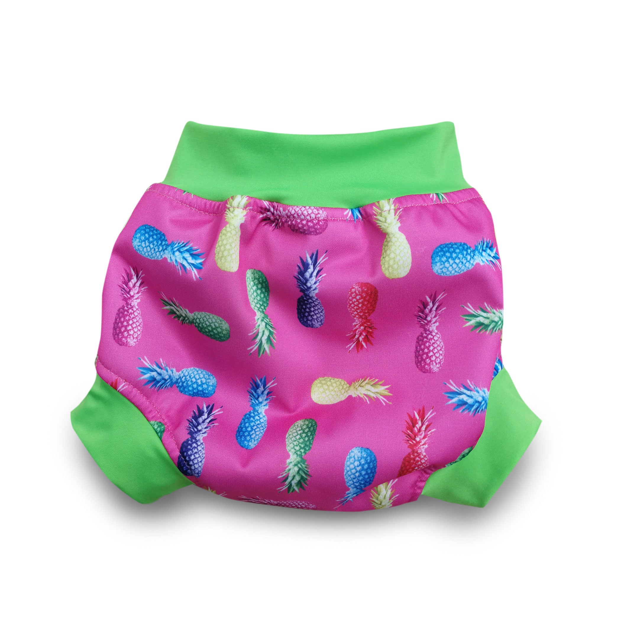 PLUM Swim Diaper for Babies - Waterproof Reusable Swim Nappy with Pineapple Print - Perfect for Pool, Beach & Swimming Lessons