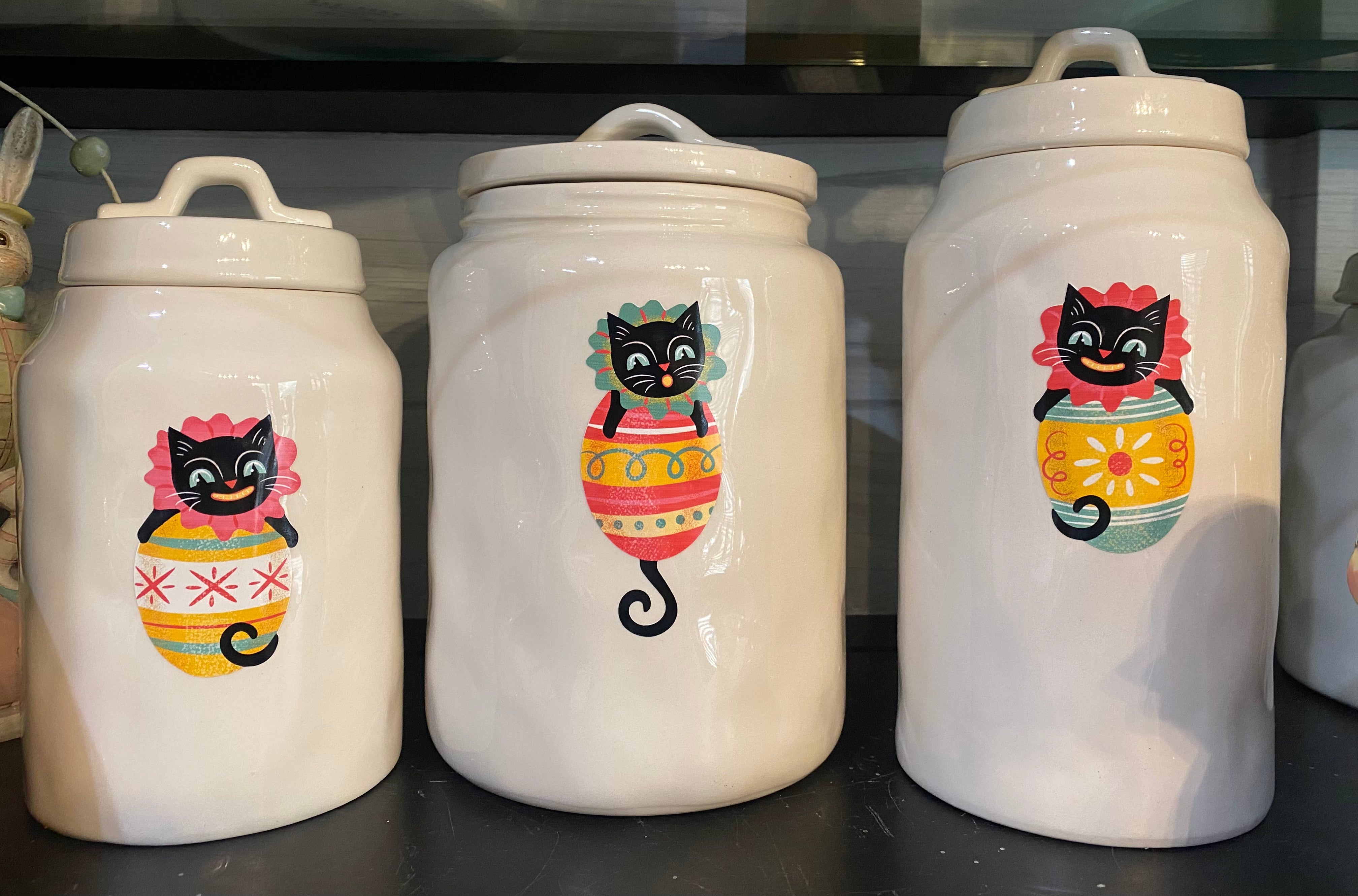 Johanna Parker Black Cat Easter Decors - Adhesive Wall Stickers for Spring Home Decor, Party Supplies & Holiday Gift Ideas