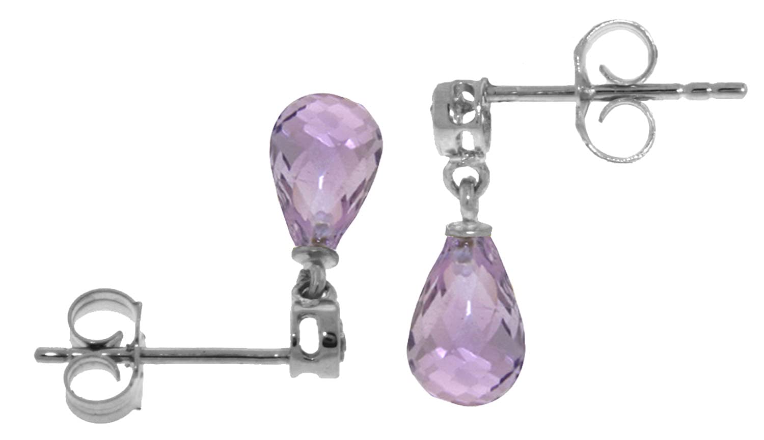 14K Solid Gold Earrings with Diamonds & Amethysts | Galaxy Gold GG | Elegant Jewelry for Women | Perfect for Weddings, Parties & Special Occasions