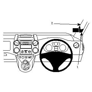 ClicOn No Holes Right Hand Dash Mount for Citroen Berlingo Family (2008-2018) & Peugeot Partner (2008-2018) - Secure Phone Holder for Easy Navigation & Hands-Free Driving
