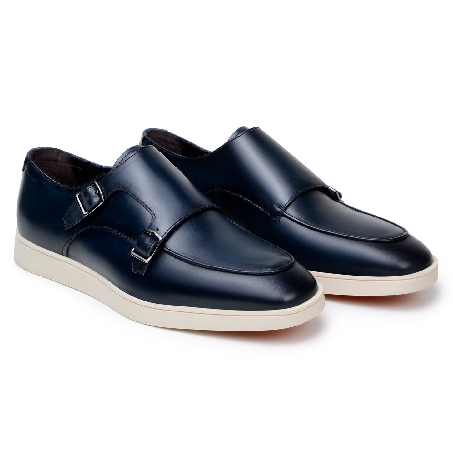 Belvedere Marcio Hybrid Double Buckle Dress Shoes for Men - Navy Blue Formal & Business Casual Oxfords - Perfect for Office, Weddings & Special Occasions