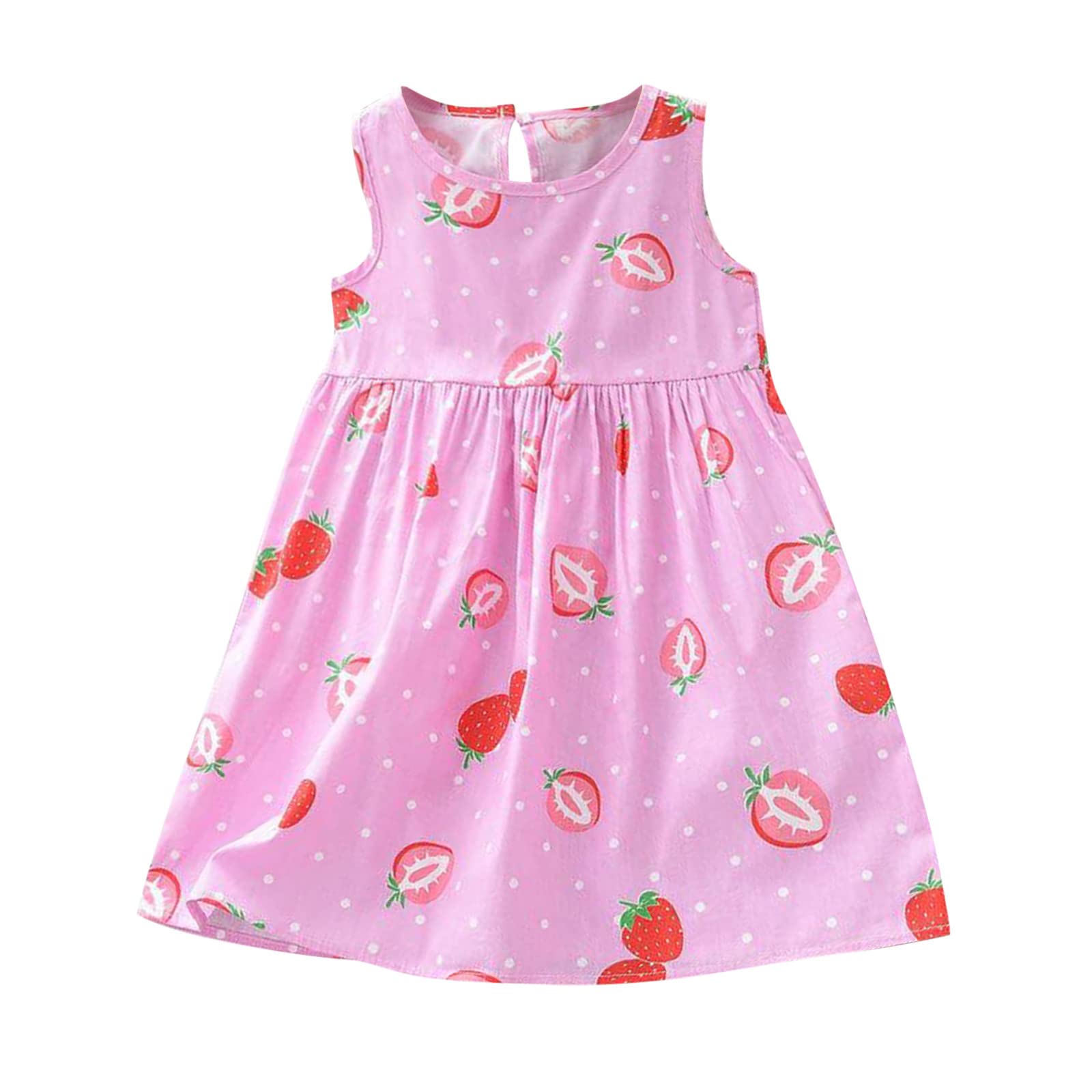 Toddler Girls Summer Dress - Floral Printed Sling Tie-Up Layered Casual Dress for Beach, Holiday & Playtime | Perfect for Outdoor Activities, Birthday Parties & Vacation