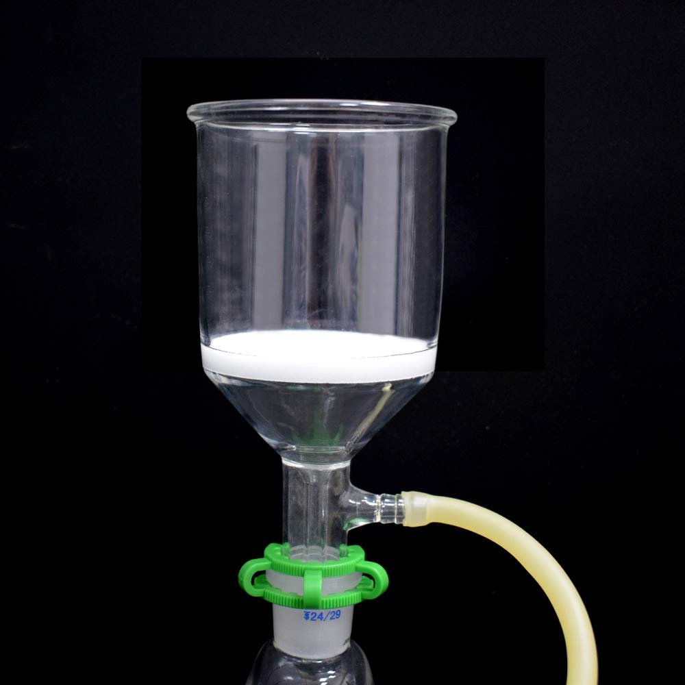 High-Quality Glass Vacuum Suction Filter Kit - 1000mL Filter Bottle & 250mL Funnel for Lab Filtration & Distillation | Perfect for Chemistry Experiments, Water Testing & Scientific Research