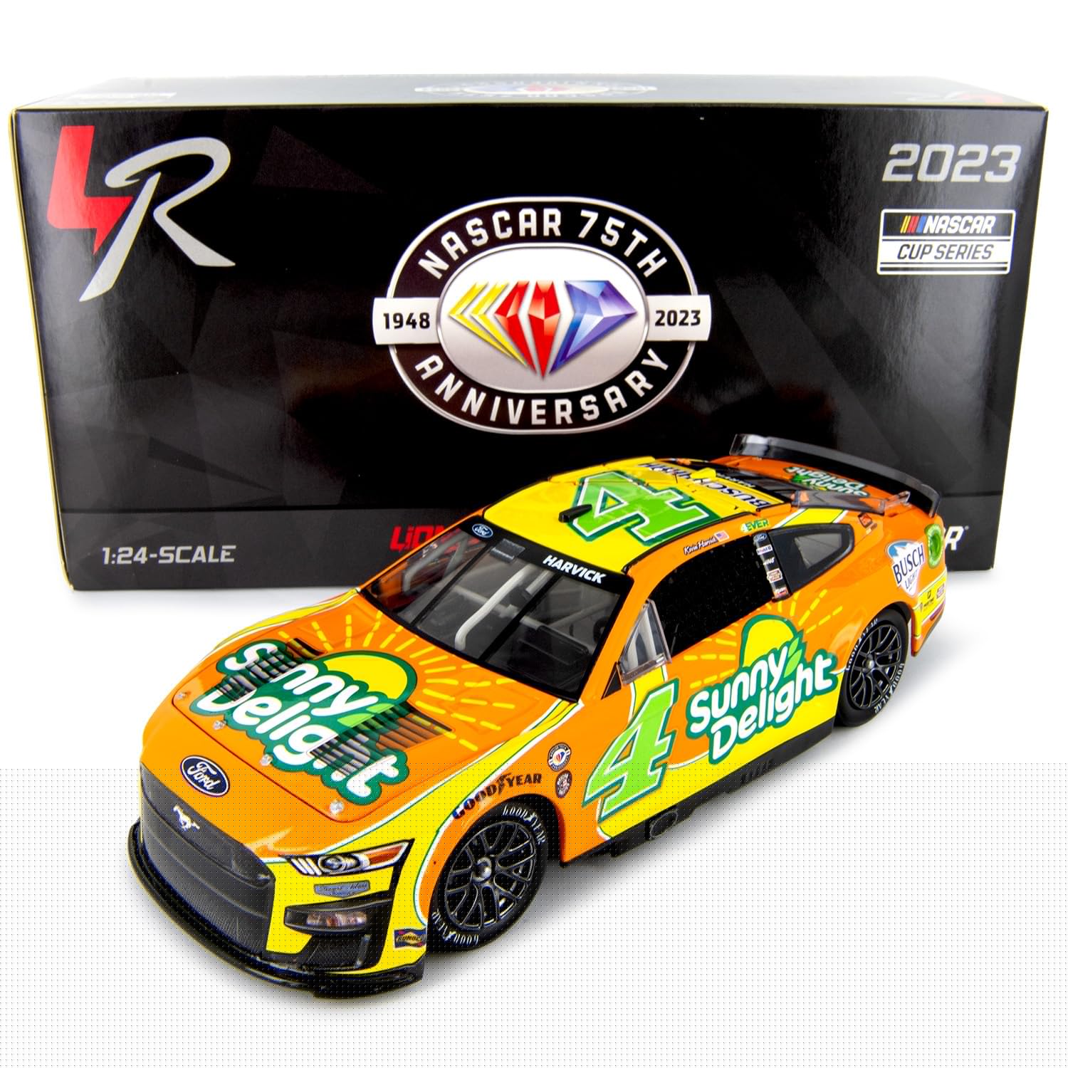 Lionel Racing Kevin Harvick 2023 Darlington Sunny Delight Diecast Car 1:24 Scale - Collectible NASCAR Model for Racing Fans & Display Enthusiasts - Perfect for Home Decor, Office Display, and Gift Giving