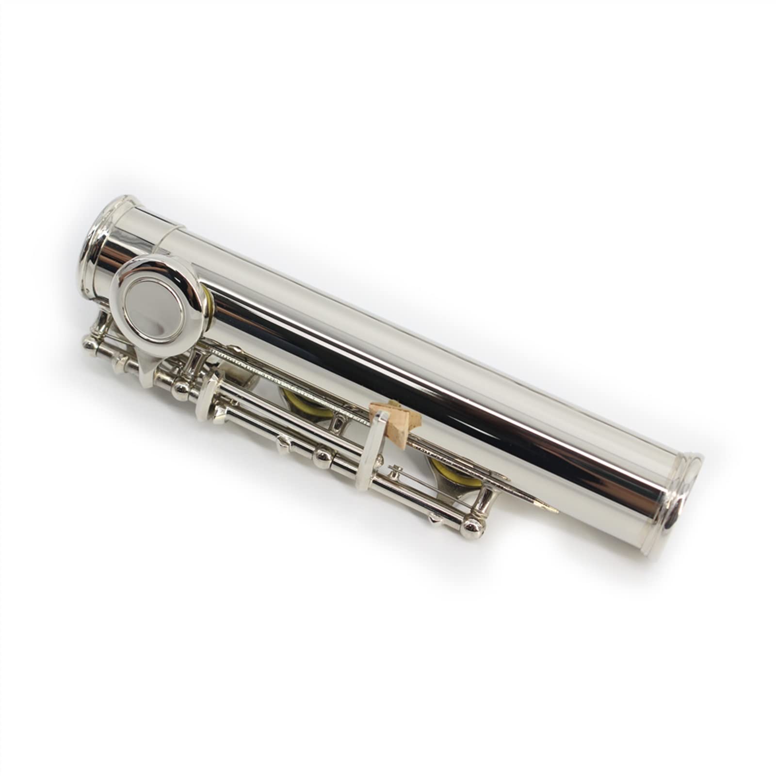 16 Key C Flute Cupronickel Nickel Plated Wind Instrument with Cleaning Cloth & Rod - Perfect for Beginners, Band Practice & School Performances