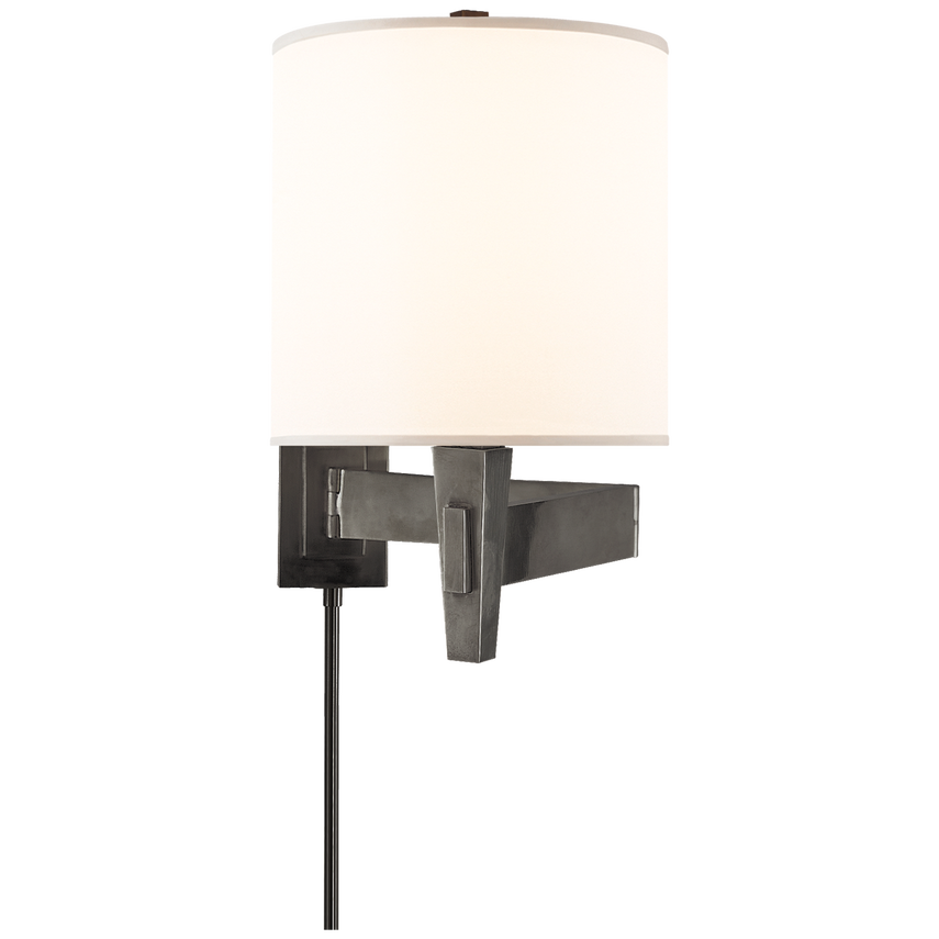 Archer's Swing Arm Bronze Wall Lamp - Vintage Industrial Style for Living Room, Bedroom & Office Decor