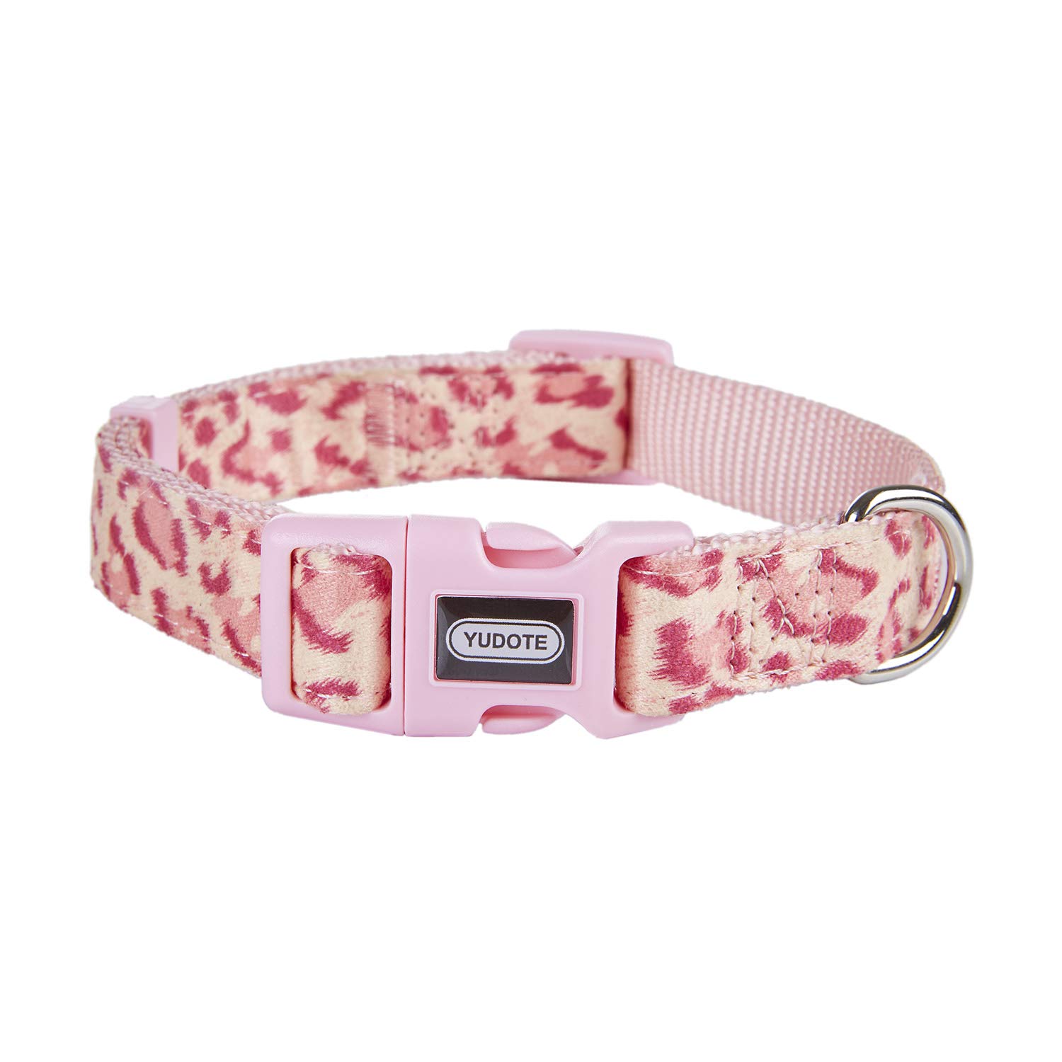 YUDOTE Soft Cheetah Print Dog Collar - Adjustable Nylon Pet Collar for Small, Medium & Large Dogs - Leopard Pattern Design for Walking, Training & Outdoor Adventures