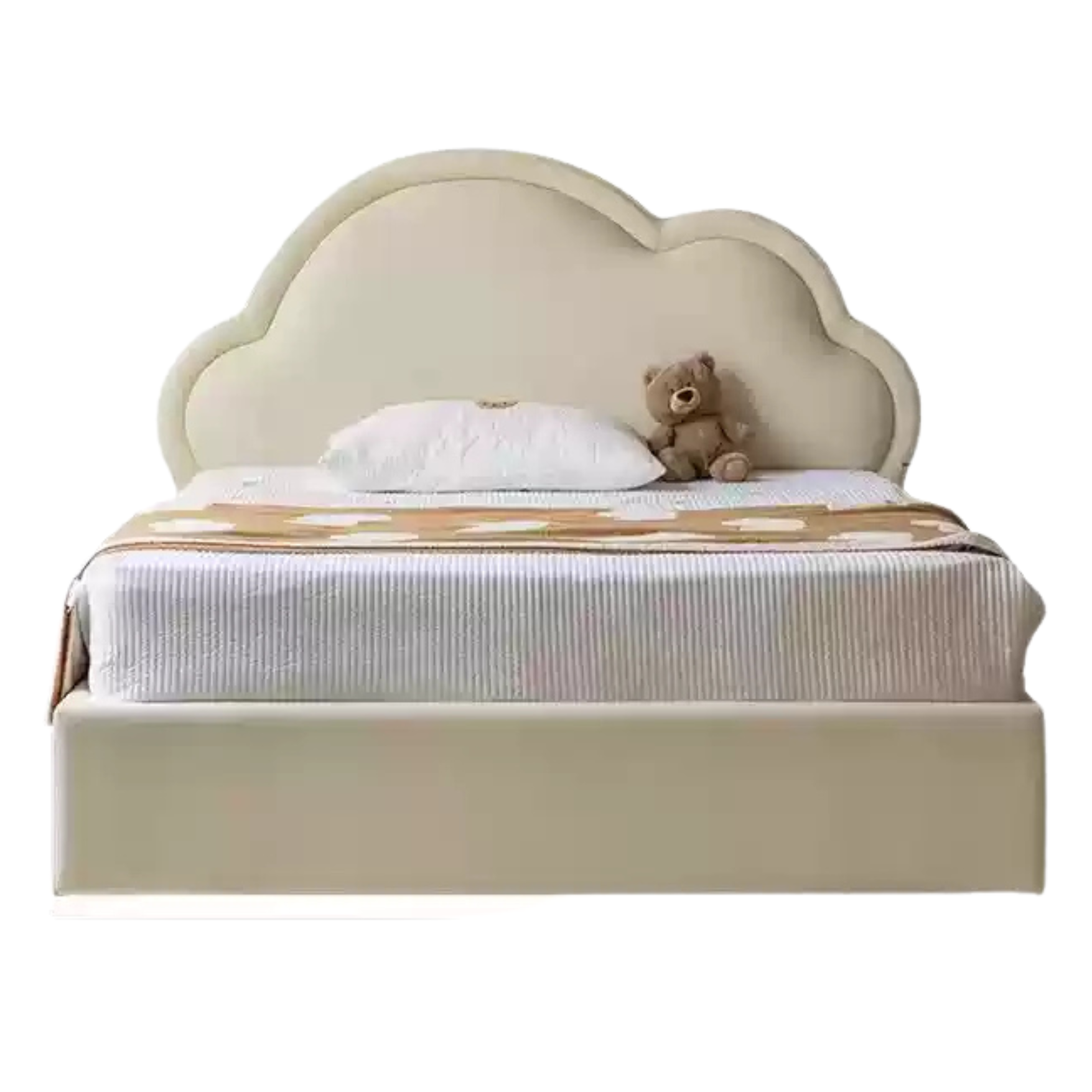 Organic Leather Soft Box Bed for Kids – Durable & Comfortable Toddler Bed for Nursery, Bedroom, and Playroom – Perfect for Daytime Naps & Overnight Sleeping
