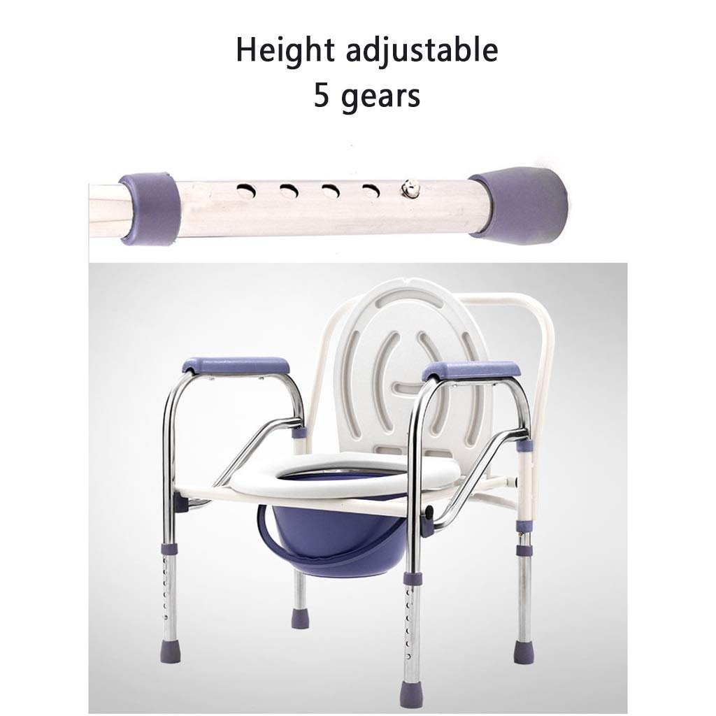 Foldable Commode Toilet Chair - Portable Lightweight Camping Toilet for Travel, Hunting & Fishing | Compact Household Mobile Toilet for Elderly, Outdoor Adventures & Emergency Use