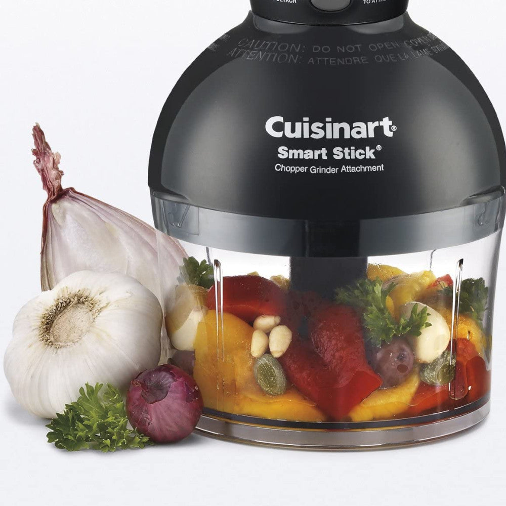 Cuisinart Smart Stick 2SP Hand Blender & Chopper, 200W Immersion Blender with Whisk & Chopper Attachment, Refurbished with Warranty - CSB85S - Perfect for Smoothies, Soups & Baby Food Prep