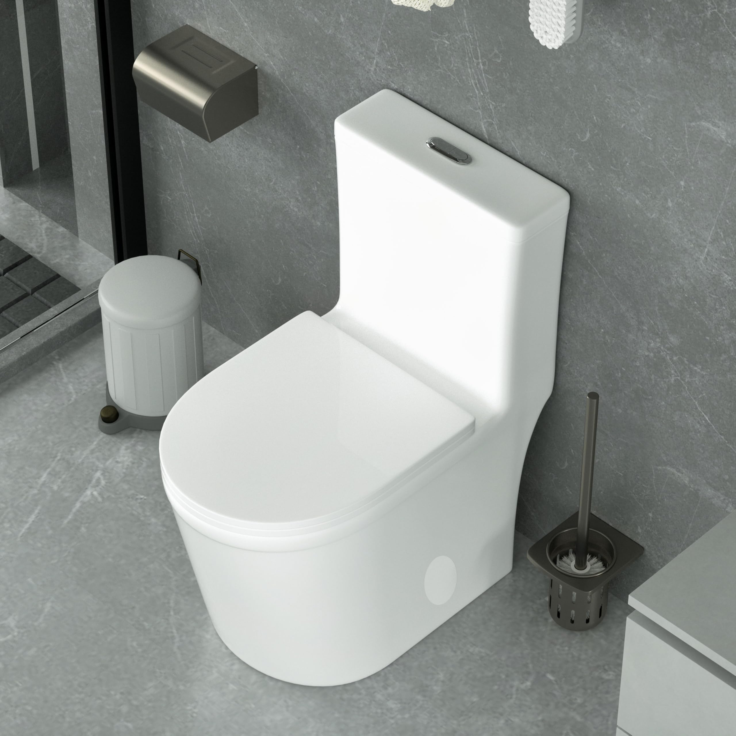 Sounor Round Compact One-Piece Toilet - 12