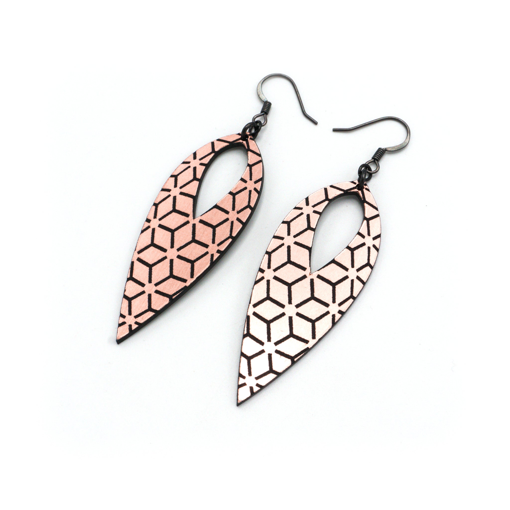 Nativas 25-Pack Acrylic Earrings - Rose Gold & Black Hoop Earrings for Women | Trendy Fashion Jewelry for Parties, Weddings & Everyday Wear