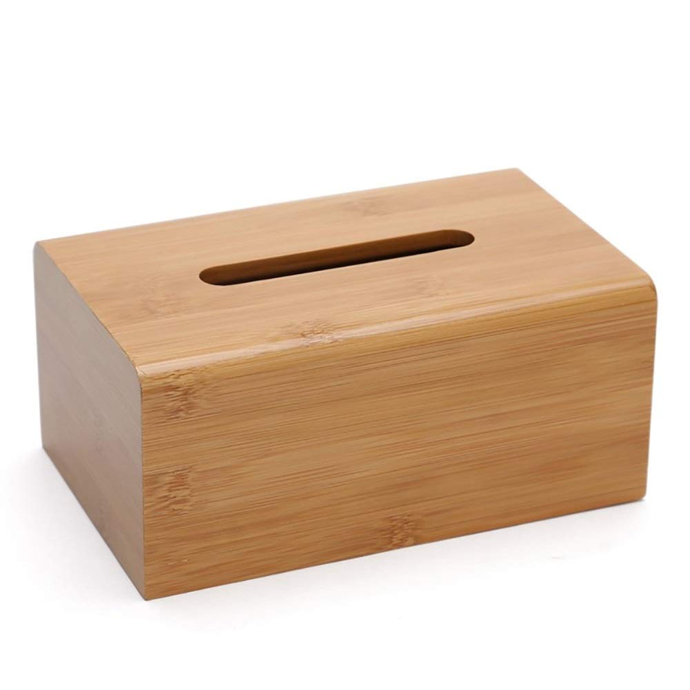 Eco-Friendly Bamboo Wooden Tissue Box Cover - Rectangular Pull Holder Dispenser for Bathroom, Office, Desk & Car - Simple Home Decor Organizer | Perfect for Modern Living Spaces & Gift Giving
