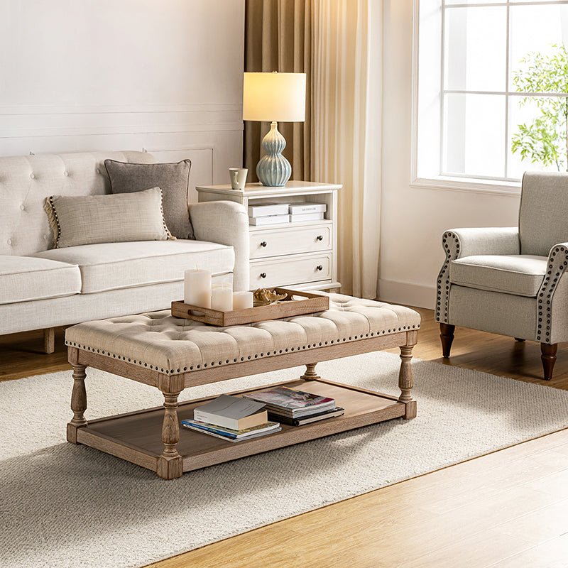 Isaak Upholstered Storage Ottoman Bench with Lift Top - Extra Seating & Hidden Storage for Living Room, Bedroom, or Nursery - Perfect for Blankets, Toys & Home Organization