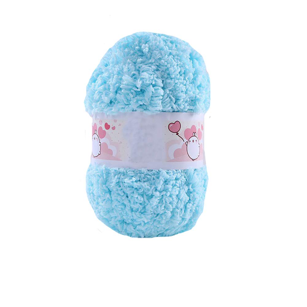 2.2lbs Blue Crochet Coral Fleece Yarn - Soft Fluffy Knitting Yarn for DIY Blankets, Sweaters & Scarves - Perfect for Winter Crafts & Cozy Home Decor