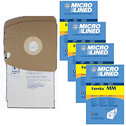DVC Micro-Lined Paper Replacement Bags for Eureka Style MM Fit Canister Vacuum Models 3670 & 3680 Series - 36 Pack | Dust-Free Cleaning for Hardwood Floors & Carpets