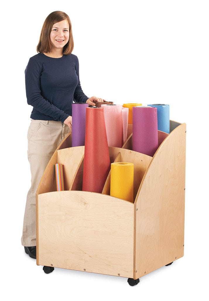 Eco-Friendly Paper Roll Bin for Kitchen, Bathroom & Office - Wastebasket with Easy-Change Liner - Perfect for Recycling, Trash & Organizing Small Spaces