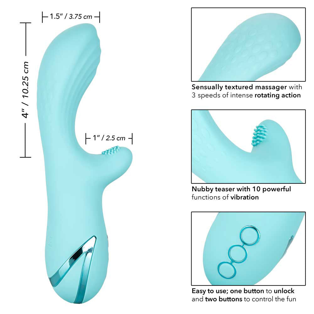 California Dreaming Catalina Climaxer Rotating Rabbit Vibrator - Powerful Dual Stimulation for Women - Perfect for Solo Play & Couples Intimacy