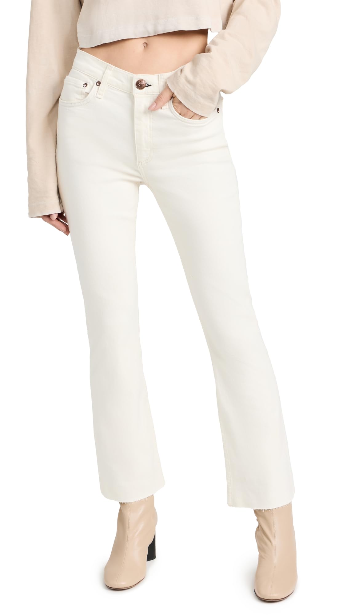 rag & bone Women's Peyton Ankle Bootcut Jeans - High Waist Stretch Denim Pants for Casual & Night Out | Perfect for Fall & Winter Fashion