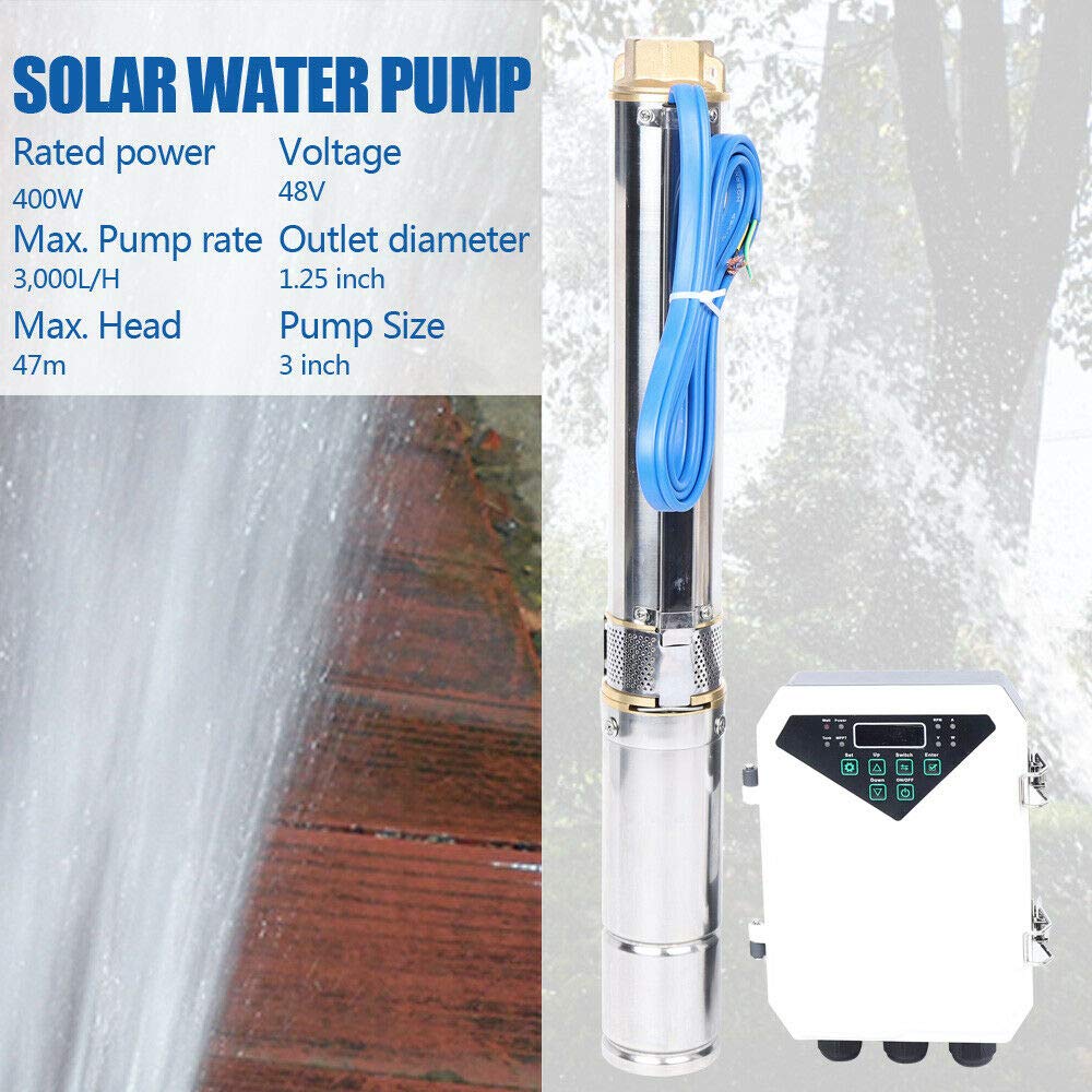 48V 400W Deep Well Submersible Solar Water Pump with MPPT Controller - 3