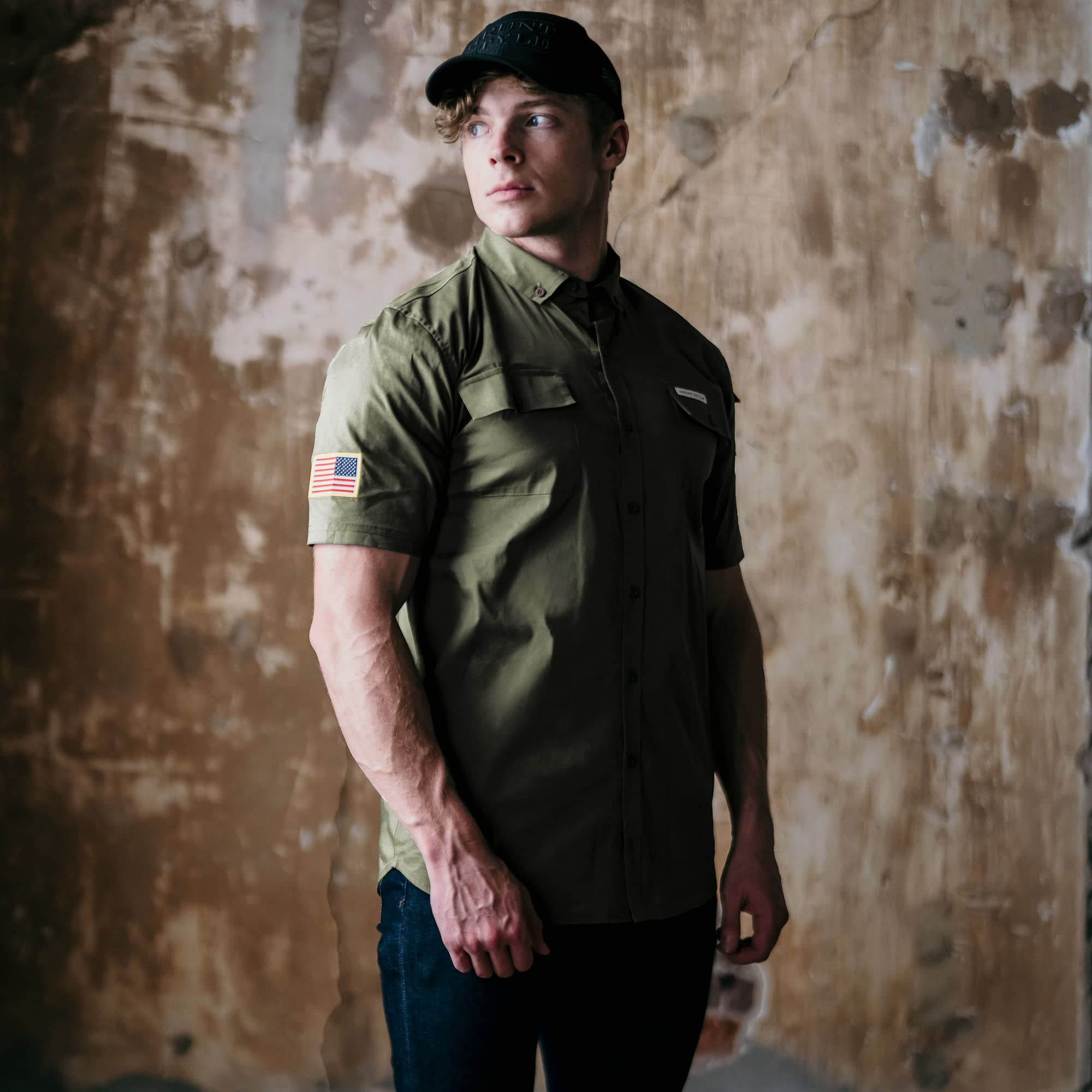 Grunt Style Men's Short Sleeve Button Down Shirt - Casual Workwear & Garage Mechanic Shirt for Everyday Comfort | Perfect for DIY Projects, Auto Repair & Outdoor Activities