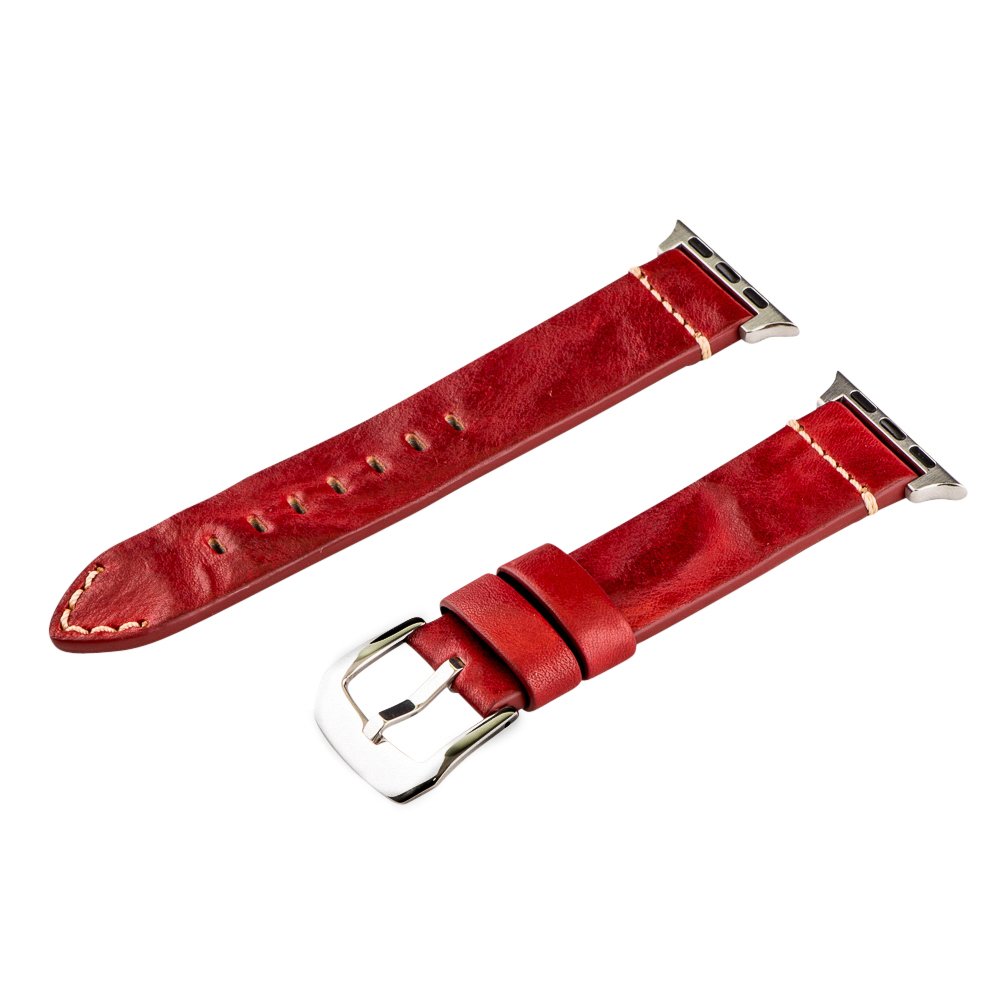 Genuine Leather Apple Watch Band 38mm - Aged Saddle for Men & Women | Work & Casual Wear