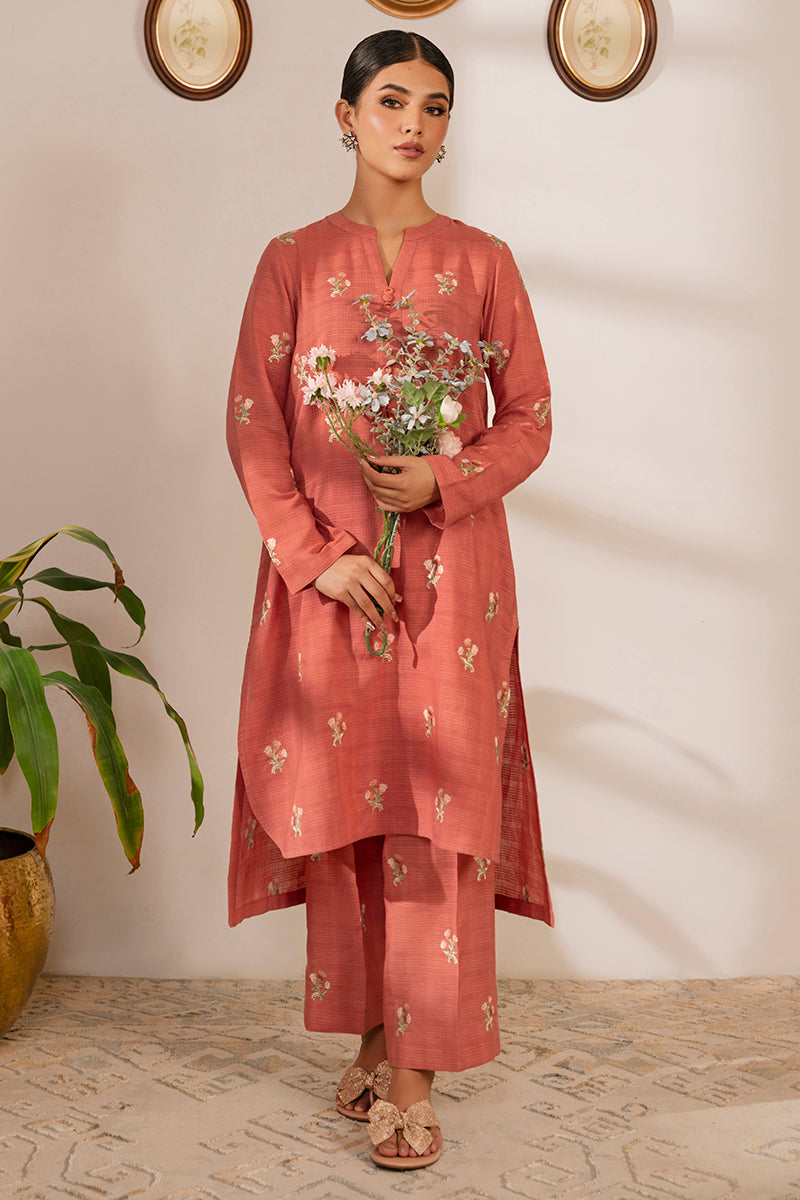 Camellia Rose 2-Piece Outfit Set (Shirt & Pants) for Women - Casual Office Wear & Spring Fashion