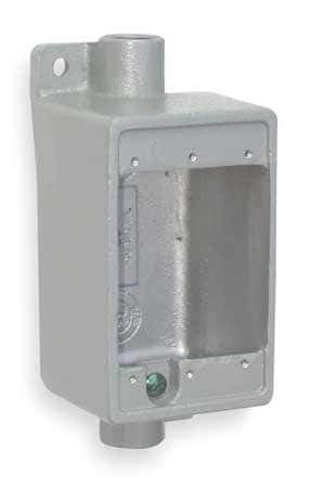 Weatherproof Electrical Junction Box, 1/2 Inch Hub, Durable Iron Construction - Ideal for Outdoor Wiring & Electrical Projects