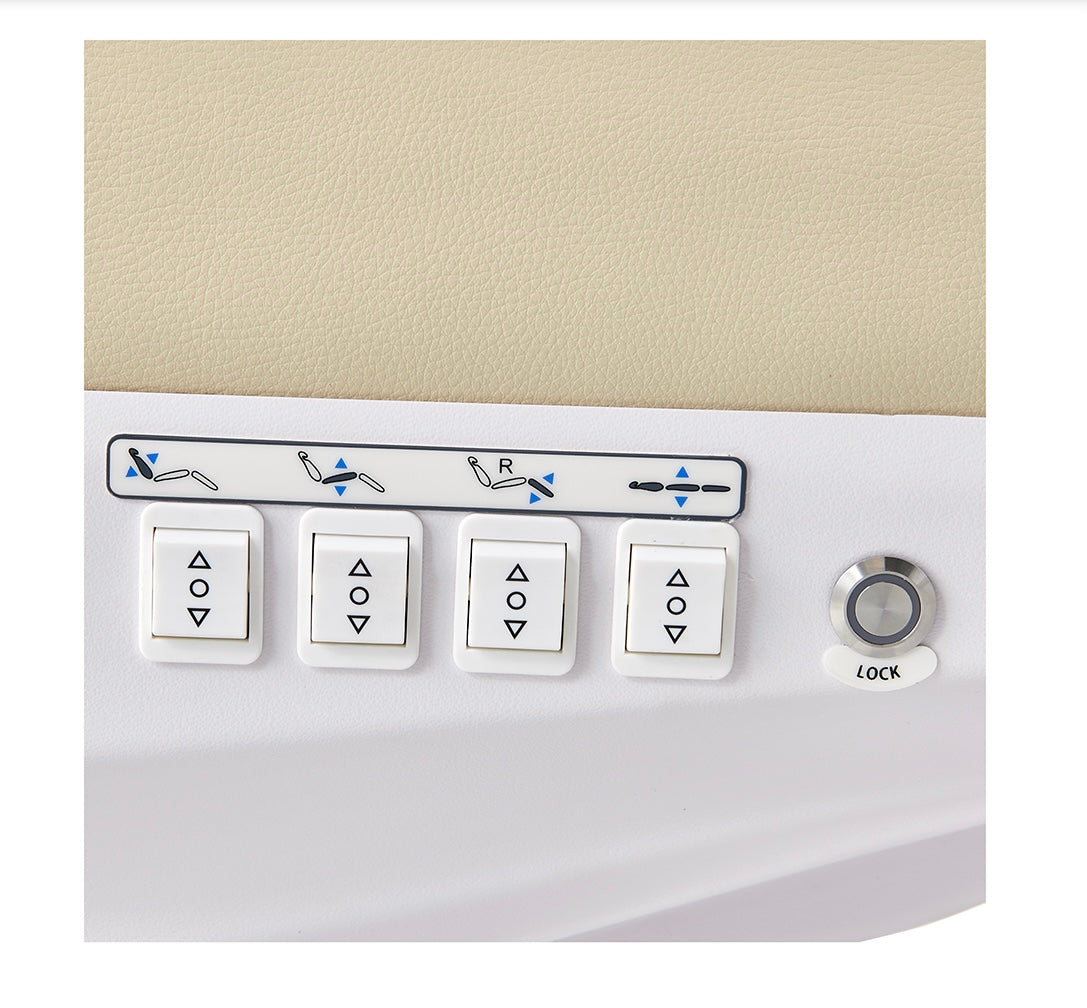 Logan Professional Spa Bed for Massage & Facial Treatments - Hydraulic Adjustable Beauty Salon Table with Headrest & Armrest - Perfect for Medical Spas, Estheticians & Skin Care Clinics