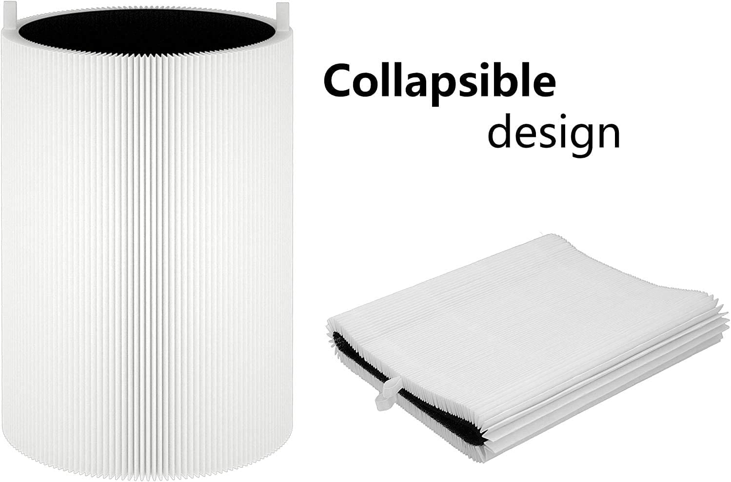 Blueair Blue Pure 411 Air Purifier Replacement Filters (2-Pack) - Compatible with Blue Pure 411+, Mini Air Purifiers - HEPA Filter for Cleaner Air in Bedrooms, Offices & Nurseries