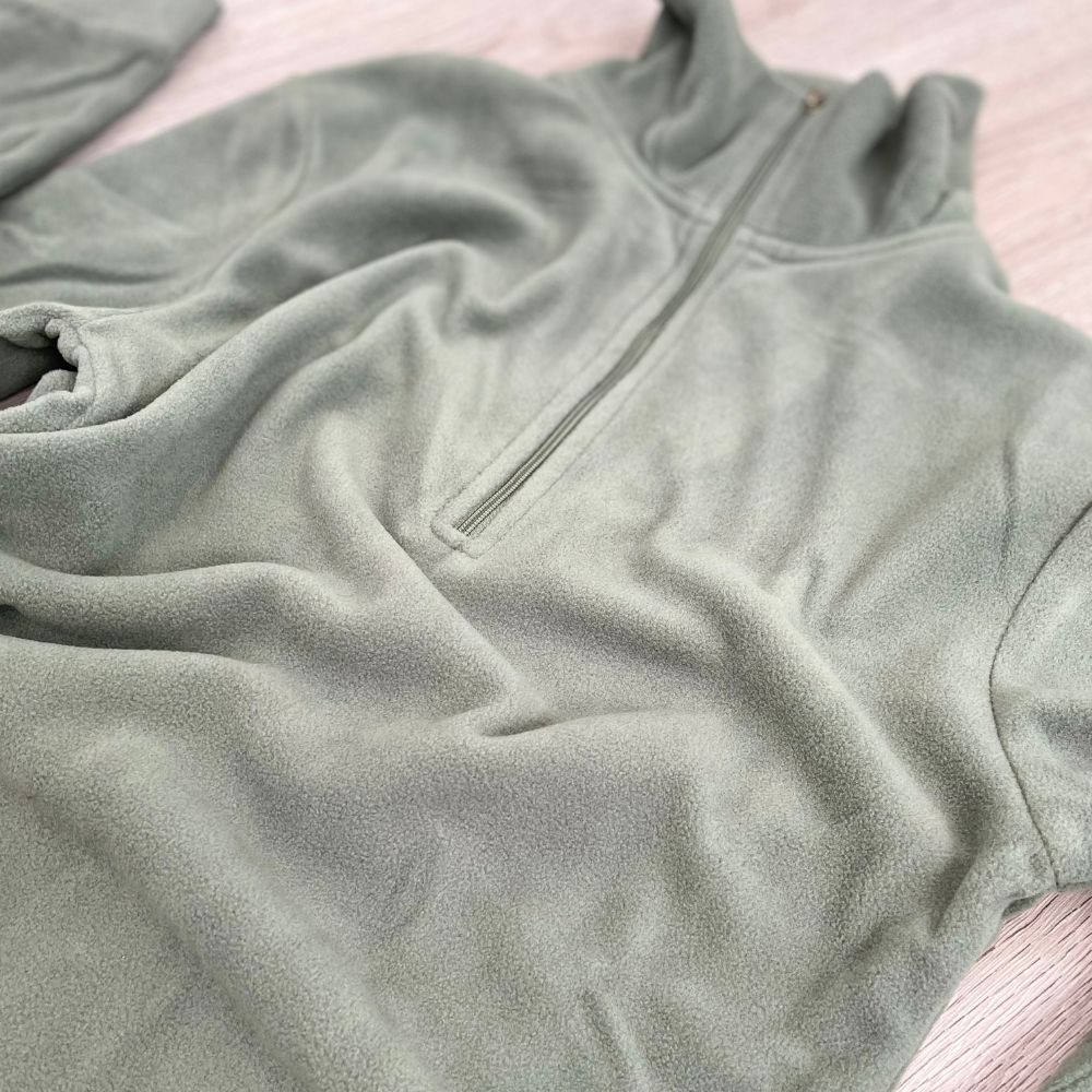 Women's Skiing Microfleece Jacket - Soft & Warm Thermal Lined Winter Coat for Skiing, Snowboarding & Outdoor Activities - Sage Green