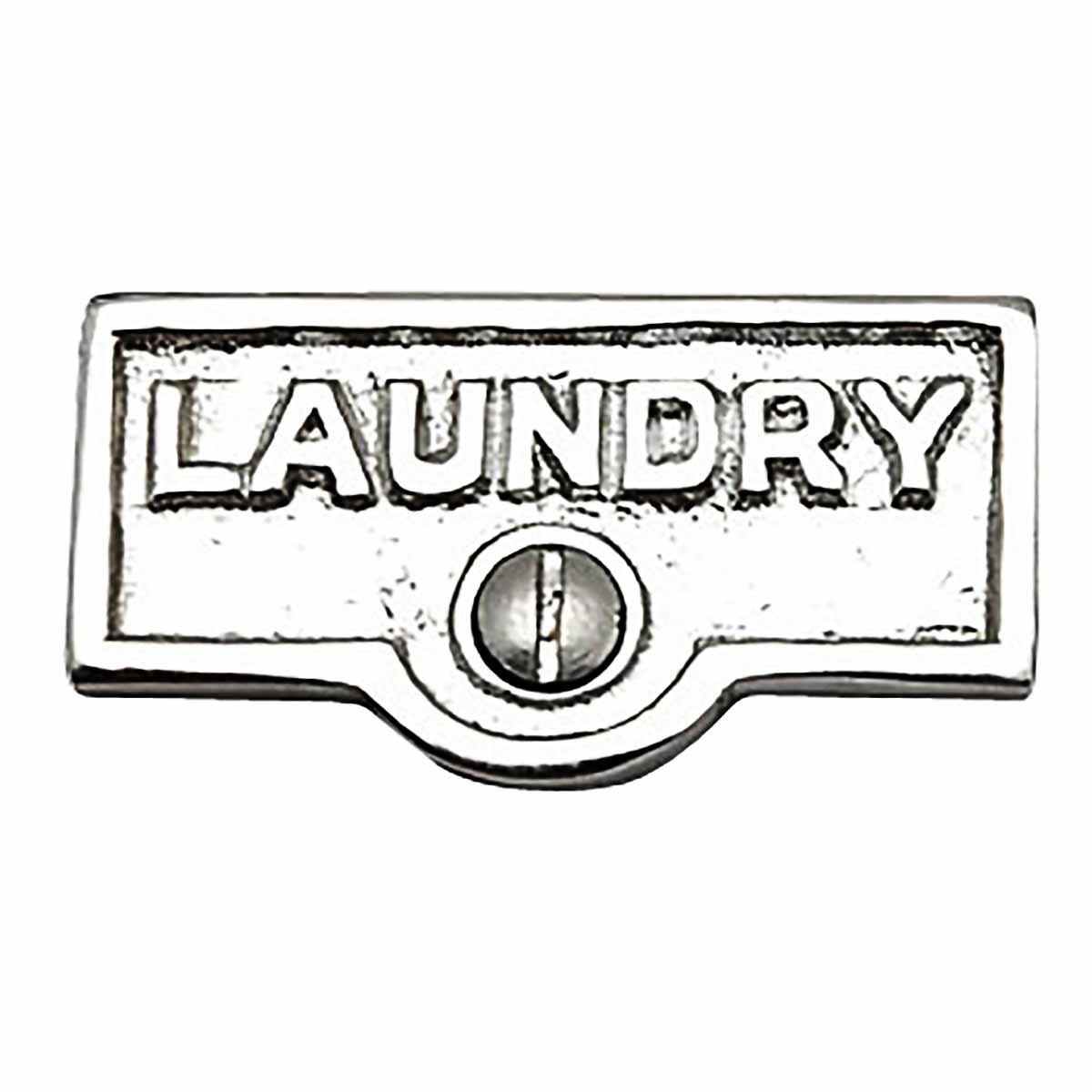 Laundry Room Switch Plate Tags - Custom Name Signs & Labels in Chrome & Brass for Home Renovation | Perfect for Laundry Room Organization & Home Decor