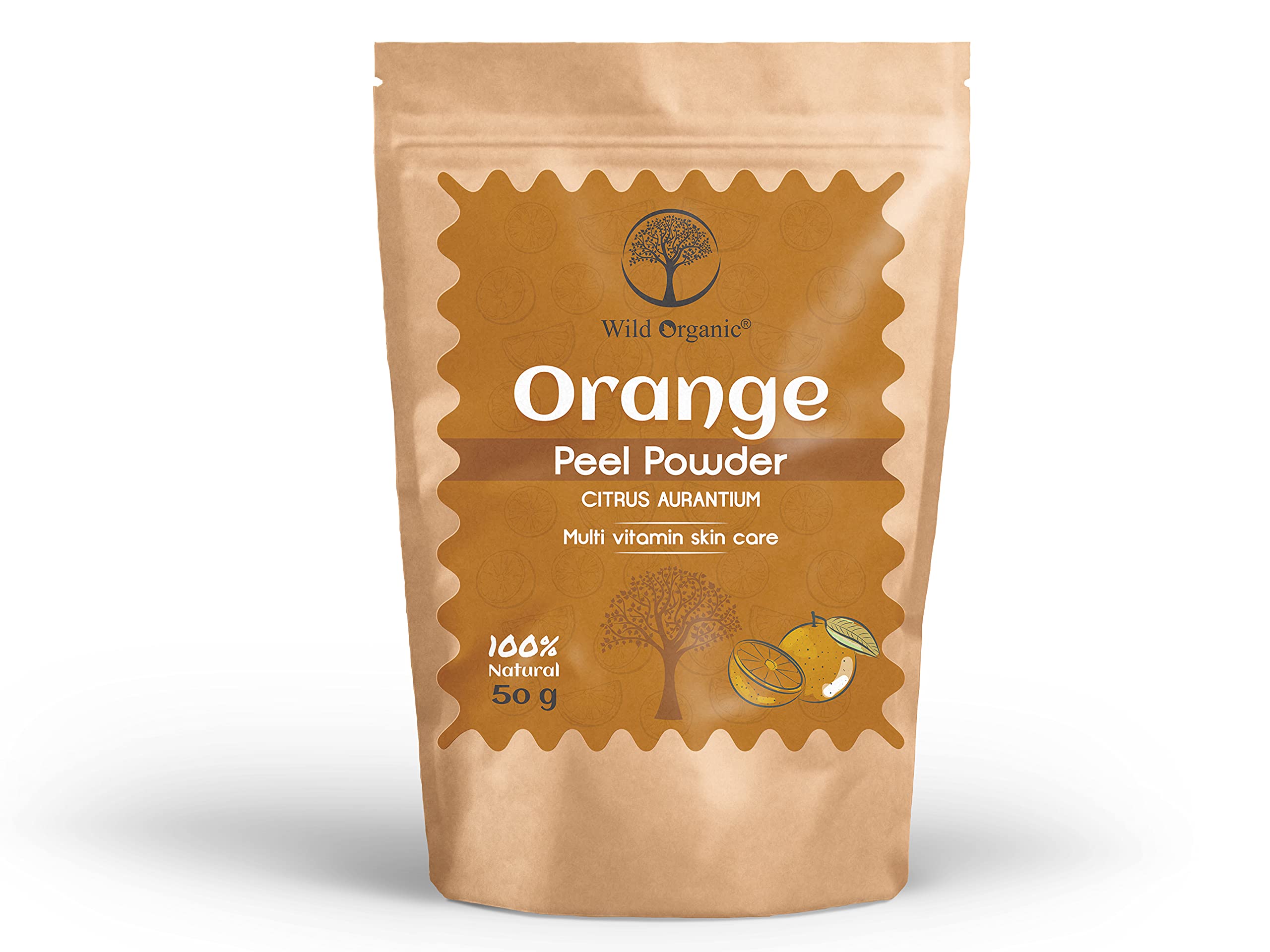 Organic Orange Peel Powder - 50g | 100% Natural, Vegan & Gluten-Free | Perfect for Baking, Smoothies & Skincare