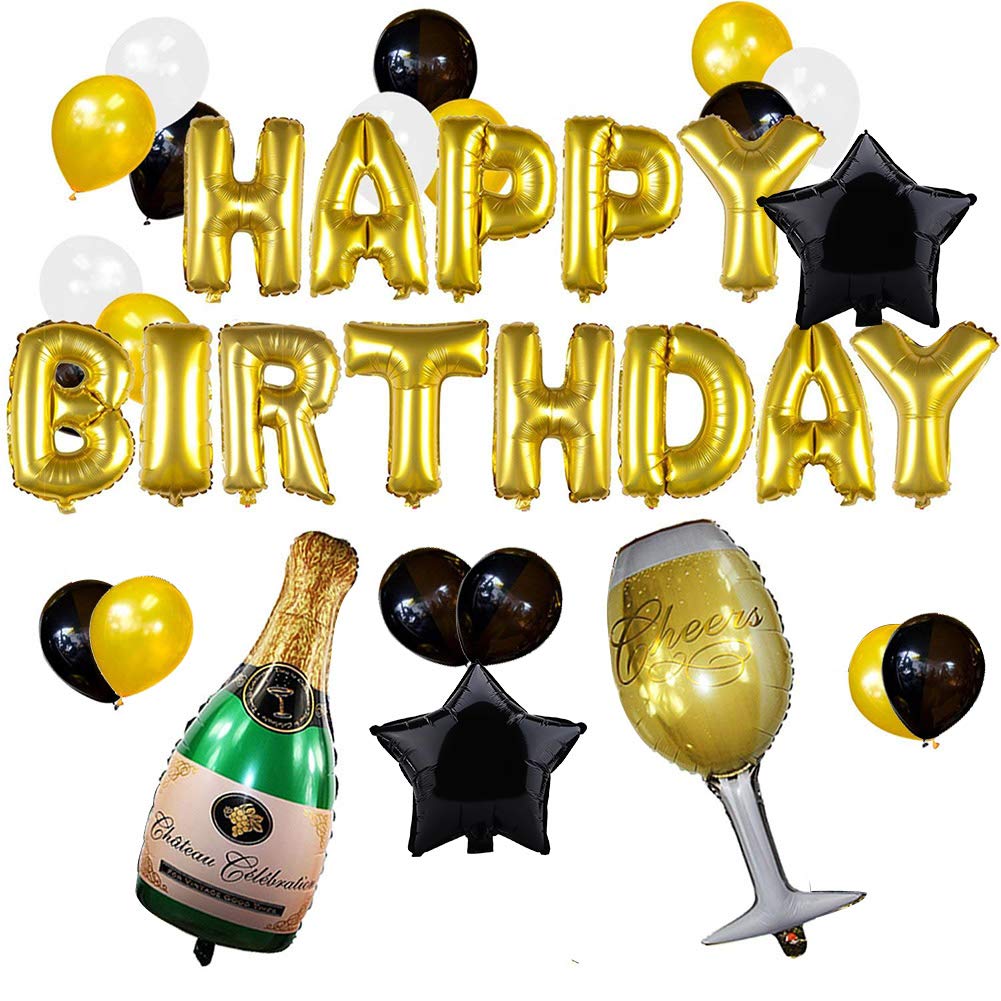 Happy Birthday Letter Balloons - Latex & Foil Balloon Decorations for Birthday Parties, Weddings & Special Events | Party Decor, Photo Backdrops & Celebration Supplies