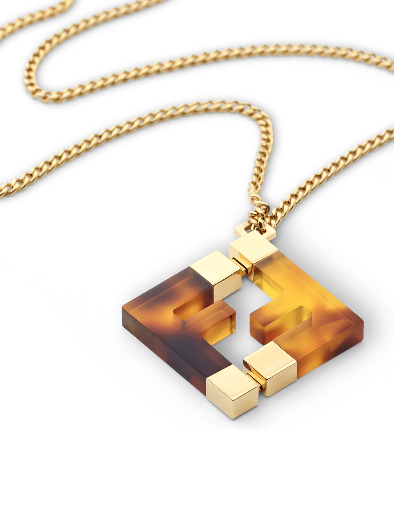 FOREVER FENDI NECKLACE - Luxury Gold Plated Chain Necklace for Women, Fashion Jewelry Gift for Her - Perfect for Parties, Weddings & Everyday Elegance