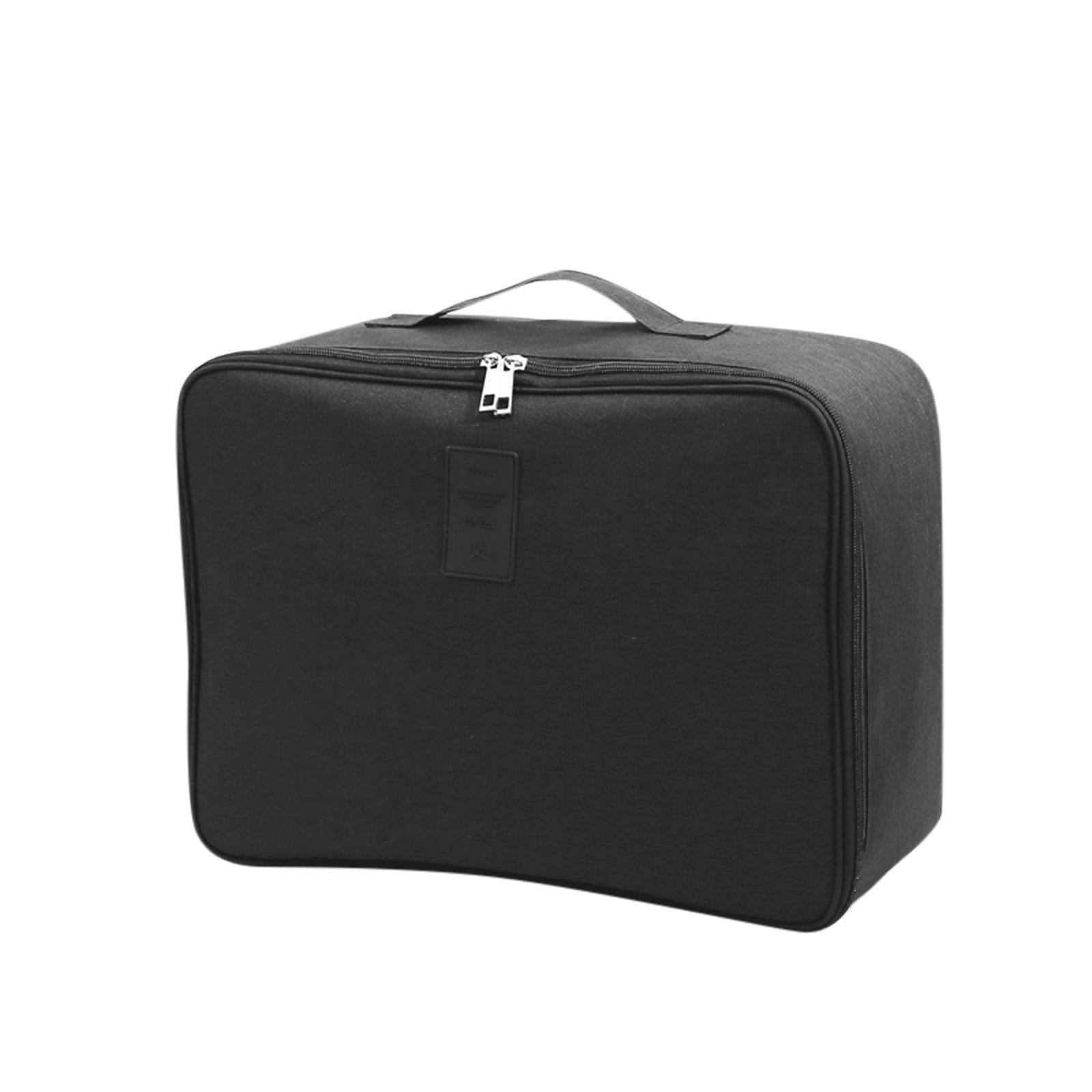 Large Capacity Travel Storage Cloth Bag with Attachable Trolley - Plastic Storage Bins with Lids for Housekeeping & Organization | Perfect for Suitcase Packing, Closet Organizing & Home Decluttering
