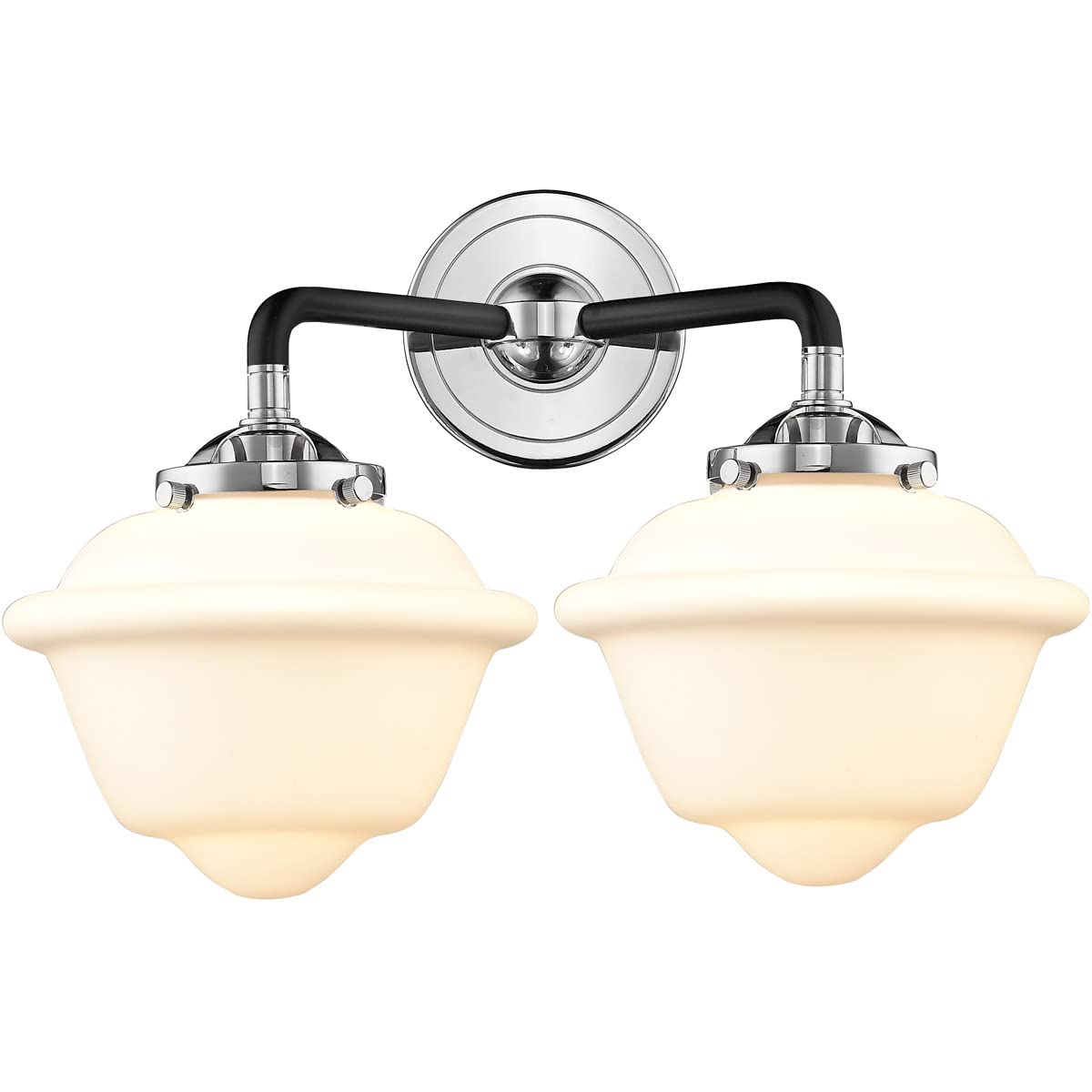 Innovations Lighting 284-2W-BPN-G531-LED Small Oxford 2-Light Bathroom Vanity Light, Nouveau Collection - Perfect for Modern Bathrooms & Powder Rooms