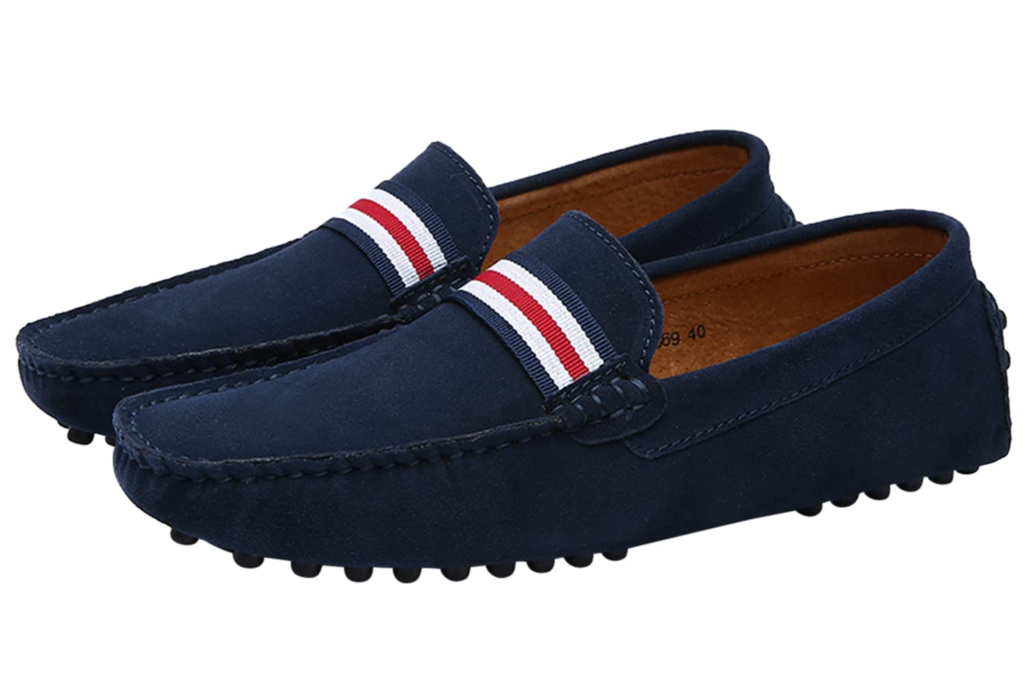 **Santimon Men's Penny Loafers - Suede Leather Slip-On Driving Shoes for Casual, Wedding & Prom | Comfortable Moccasins for Work, Office & Daily Wear**