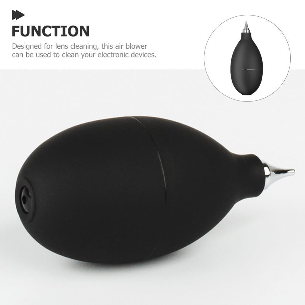 Gatuida Rubber Air Blower Pump - Handheld Compressed Air Bulb for Dust Cleaning, Keyboard Cleaning, Camera Lens Blower, and Inflating Small Items (Black)