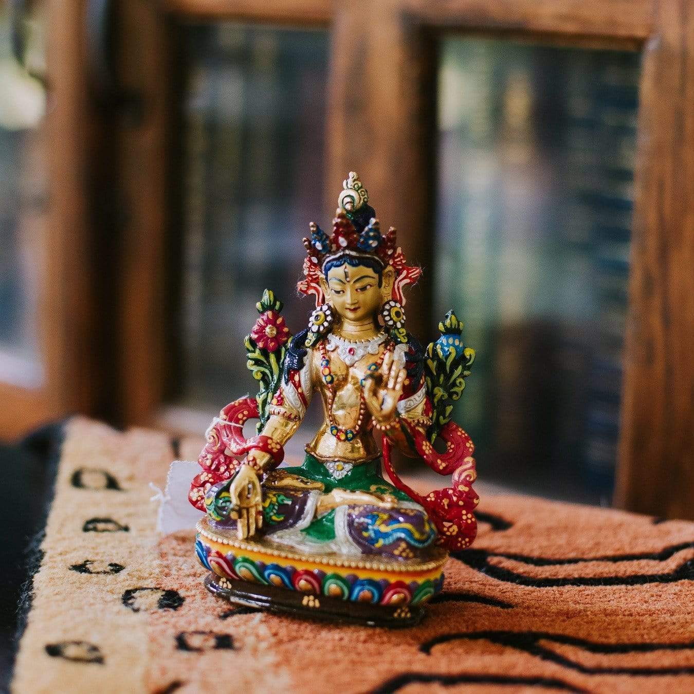 Hand Painted White Tara Statue - Tibetan Buddhist Goddess of Compassion | Home Altar Decor, Meditation Room Statue, Spiritual Gift for Yoga Practitioners