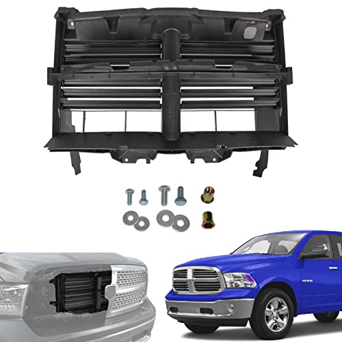IAMAUTO 04413 Active Radiator Grille Shutter Air Intake Control with Actuator for 2013-2018 RAM 1500 & 2019-2021 RAM Classic 1500 3.6L 5.7L - Replaces 68302660AB / CH1206110 - Improve Engine Cooling & Fuel Efficiency