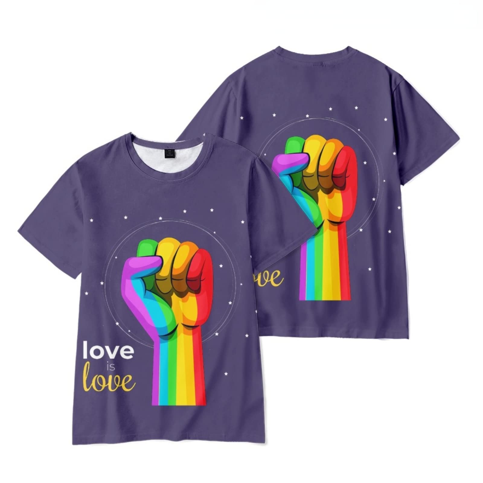 Rainbow Pride T-Shirt for Men & Women - LGBT Lesbian Gay Couple Matching Shirts with Flag Design - Perfect for Pride Parades, LGBTQ Events & Daily Wear