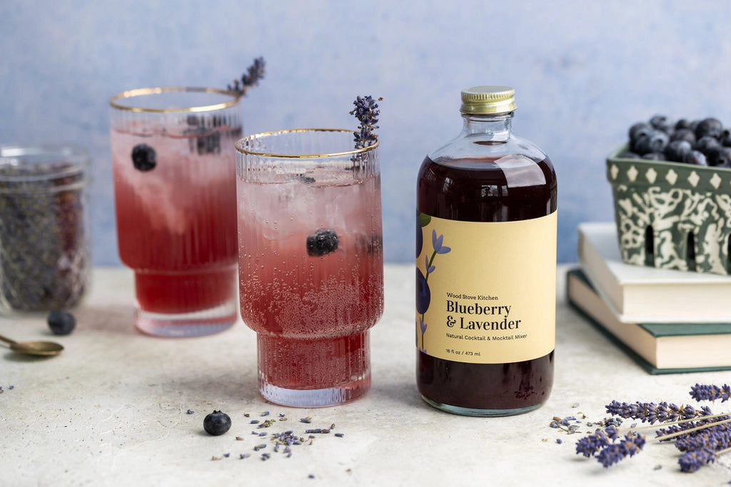 Organic Blueberry Lavender Cocktail Mix - Premium Drink Mixer for Cocktails, Mocktails & Beverages | Perfect for Summer Parties, Bridal Showers & Relaxing Evenings