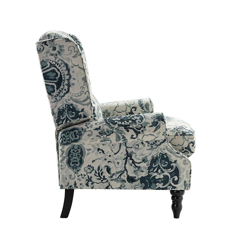 Erdeni Upholstered Manual Wingback Recliner Chair - Comfortable Living Room Armchair with Smooth Reclining Mechanism - Perfect for Home Theater, Reading Nook & Relaxation
