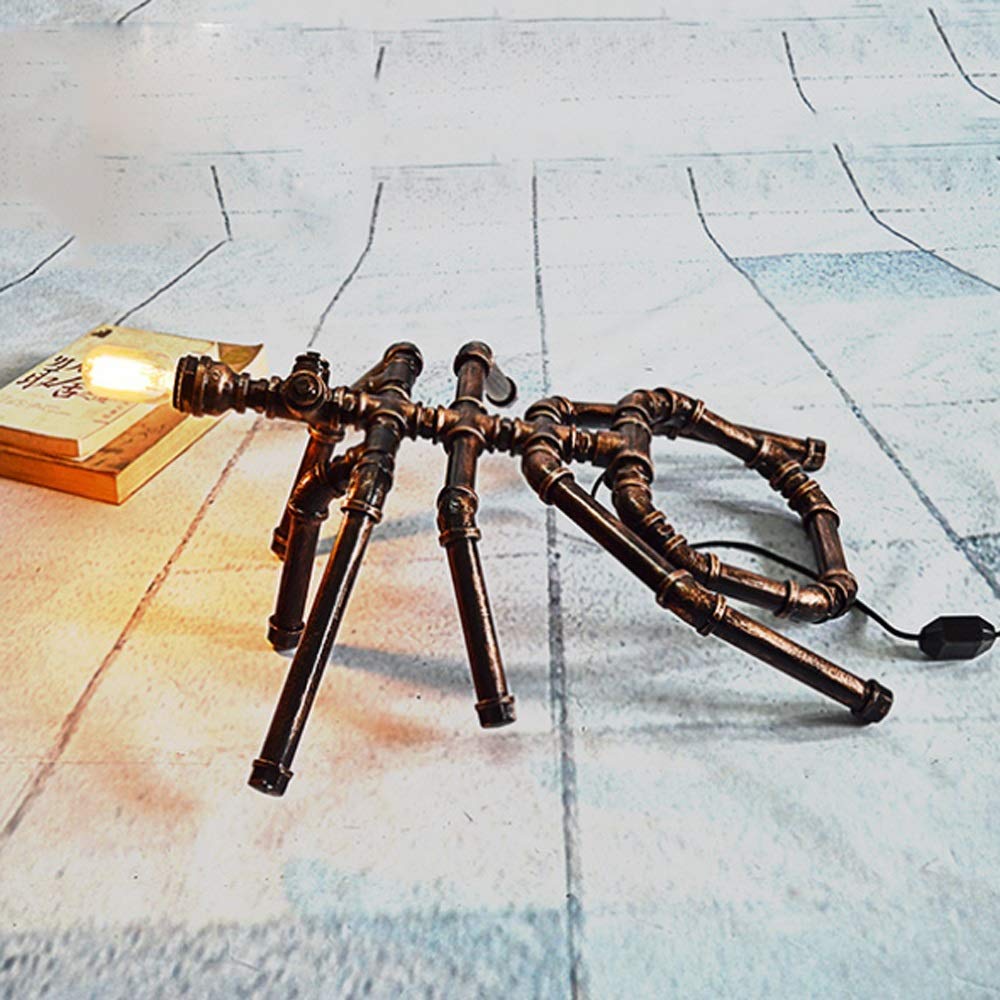 GUOCC Steampunk Retro Metal Spider Table Lamp - Vintage Industrial Desk Light with E27 Edison Bulb for Bedroom, Living Room, Office & Reading Decor | Creative Night Lighting for Home & Workspace