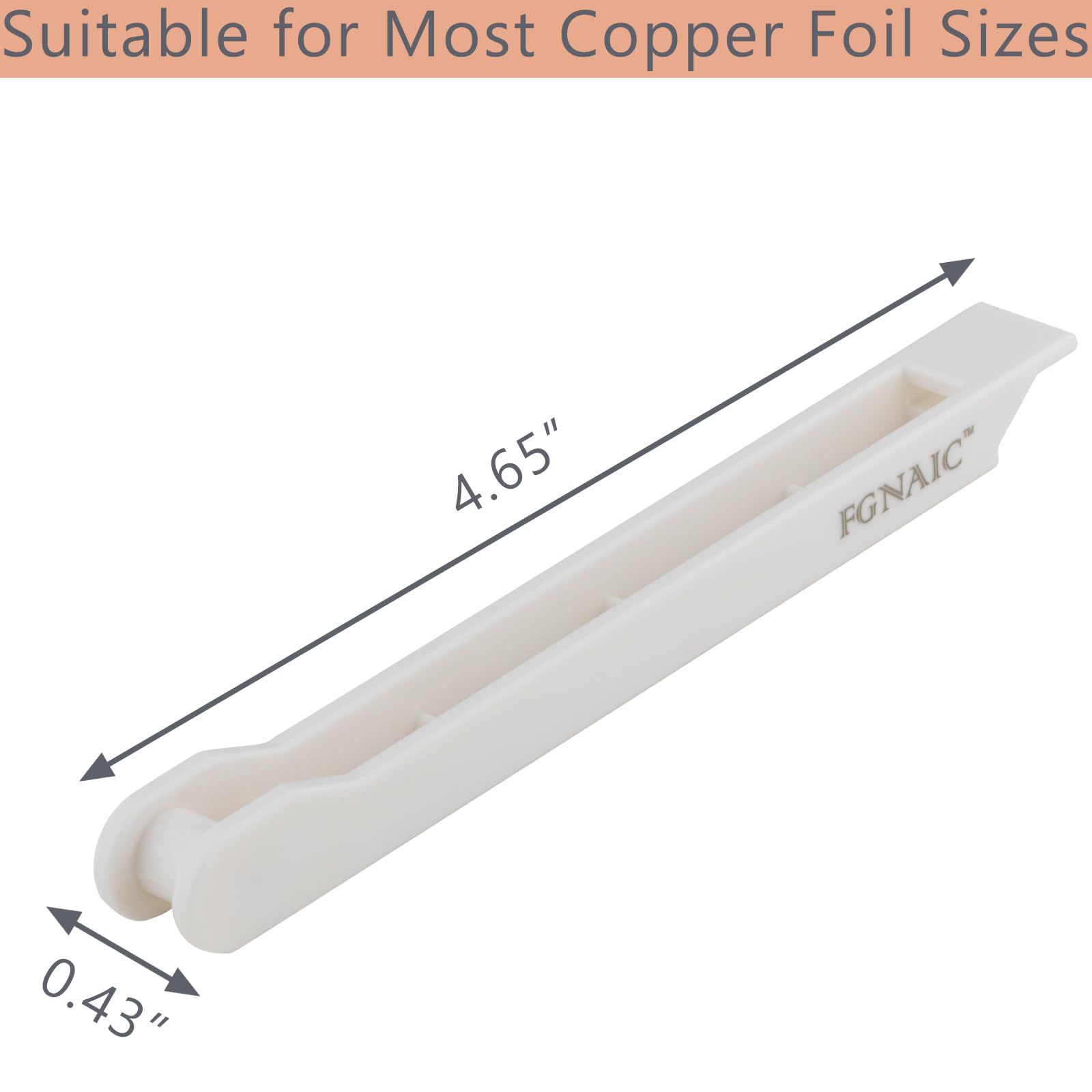 Premium Stained Glass Copper Foiling Tool Kit - Professional Hand Foiler & Copper Foil Wrapping Tool for DIY Stained Glass Art Projects (White) - Perfect for Tiffany Lamps, Window Panels & Decorative Glass Crafts