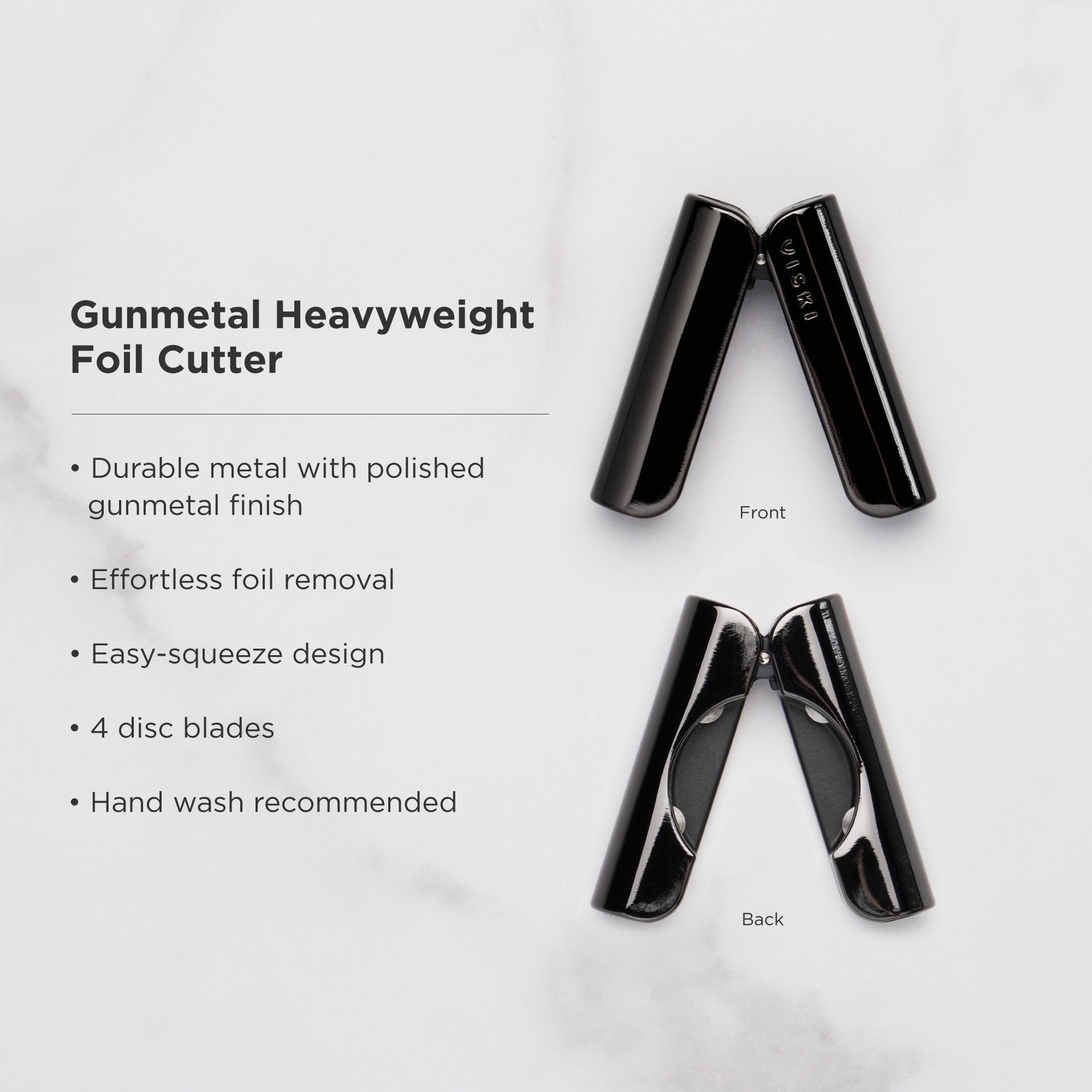 Premium Warren Heavyweight Foil Cutter for Wine Bottles - Professional Grade Champagne & Wine Opener for Home, Restaurants & Bars
