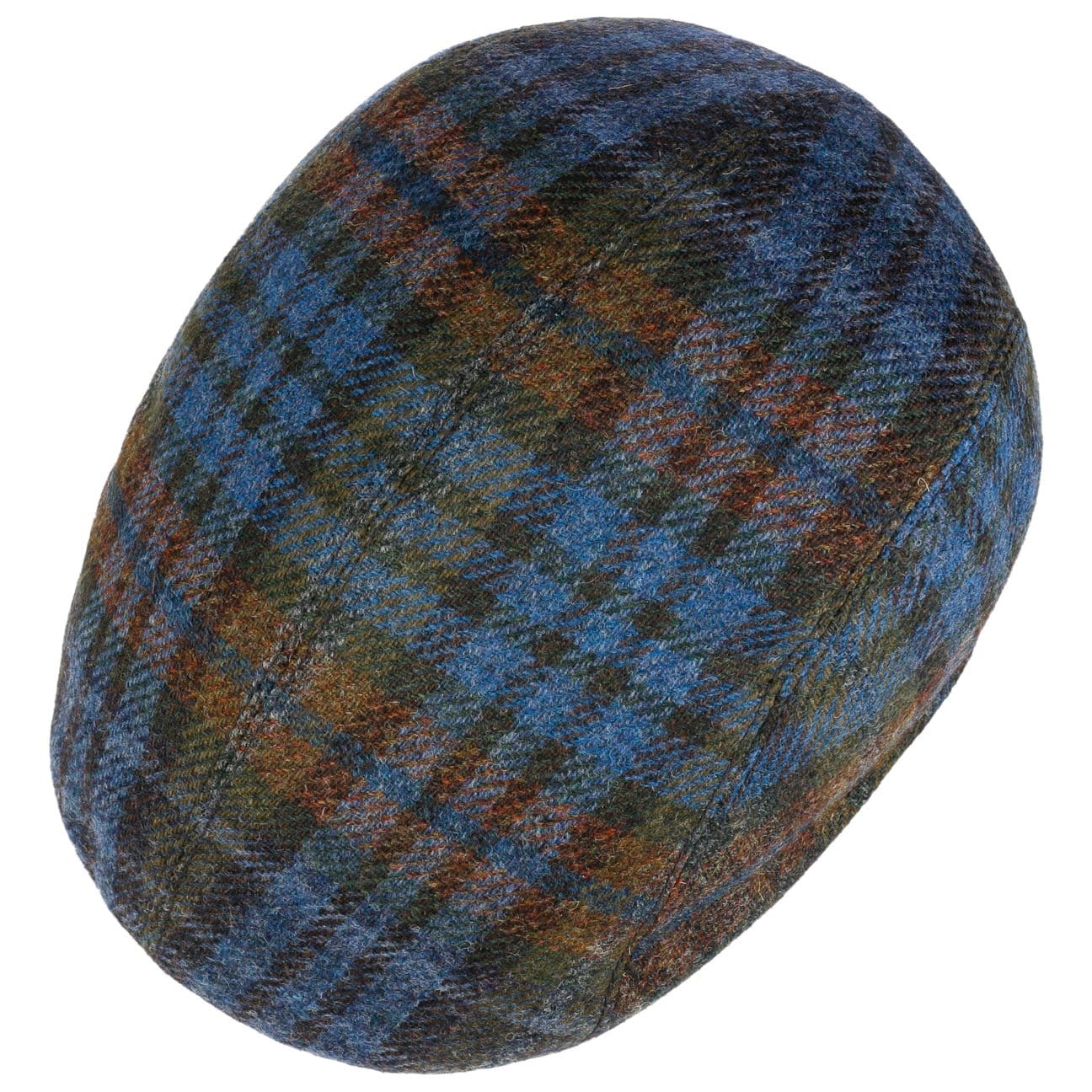 Lennart Check Shetland Flat Cap by Mayser - Classic Wool Men's Hat for Outdoor Activities & Casual Wear