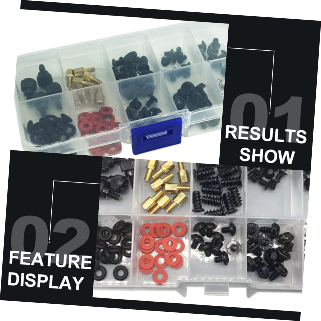 CHILDWEET 114-Piece Computer Case Thumbscrew Set - Professional Countersunk Design for Secure PC Builds, Easy Installation & Durable Use | Perfect for DIY Computer Assembly, Server Racks & Electronics Repair