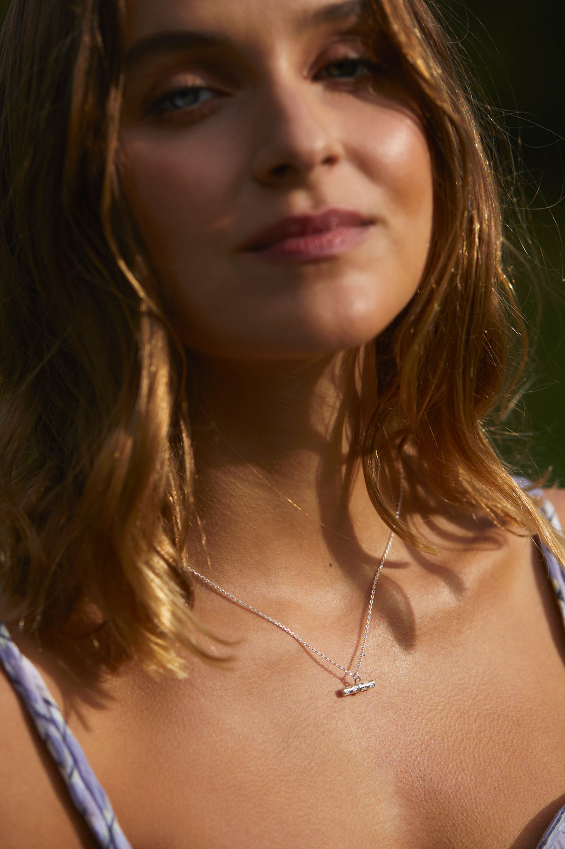 Elegant Floral T Bar Necklace for Women - Dainty Gold Pendant Jewelry Gift for Her - Perfect for Weddings, Date Nights & Special Occasions